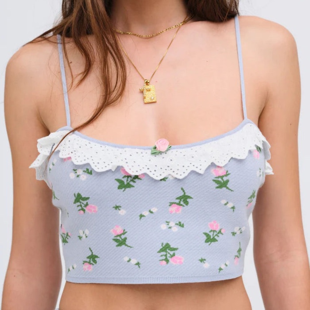 For love and Lemons Amalia knit Crop Top